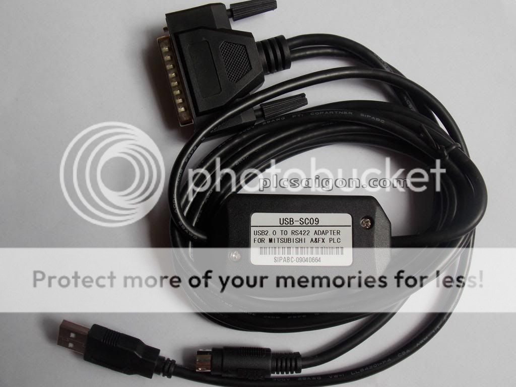 Cáp lập trình PLC Mitsubishi USB SC09 giá 800 ngàn Liên hệ: 0985.799.786